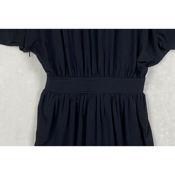 Vintage 90's Morgan McFeeters Dress Womens 6 Black Pleated Jersey Office Career - Picture 10 of 14